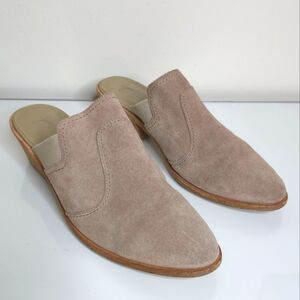 Joie Suede Leather Aideen Tan Mules Womens Size 8 Contemporary Minimalist